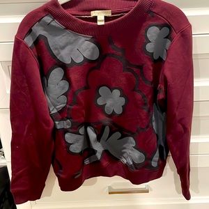 Burberry maroon flower print size small sweatshirt